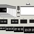 Multiple Television Screens With Various Digital Time And Number Display Designs 3d model