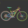 Silver and Blue Mountain Bike With Modern Frame Design Large Tires And Reflective Surface