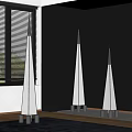 Industrial Style Floor Lamp Pyramid Floor Lamp Paper Lamp Bauhaus Floor Lamp Floor Lamp Floor Lamp 3d model