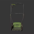 Green Hand Pushed Lawn Mower As Efficient Agricultural Equipment For Grass Cutting