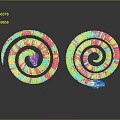 Copper Colored Coiled Snakes With Reflective Surfaces As Decorative Art Pieces