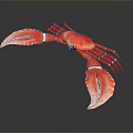 Red Crab With Large Claws Vibrant Red Color And Detailed Body Texture