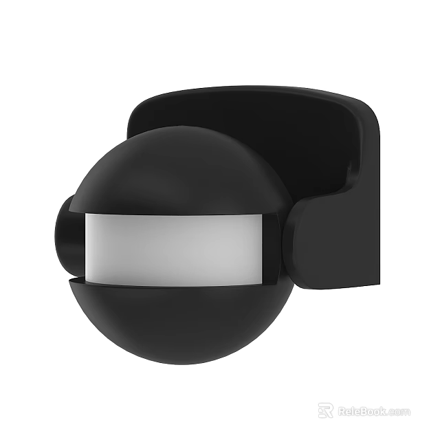 Public Facility Outdoor Wall Light With Black Modern Design And Durable Construction 3d model 