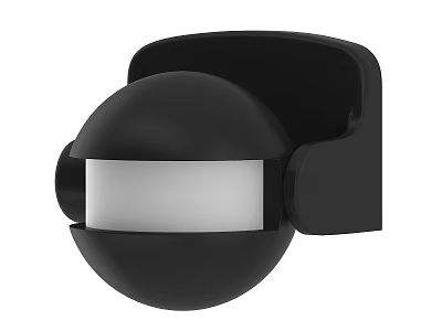 Public Facility Outdoor Wall Light With Black Modern Design And Durable Construction 3d model