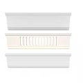 White Architectural Decorative Moldings Featuring Lighting And Groove Design For Interior