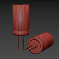 High Quality Capacitors as Electronic Components for Household Appliances Ensuring Stable Performance 3d model