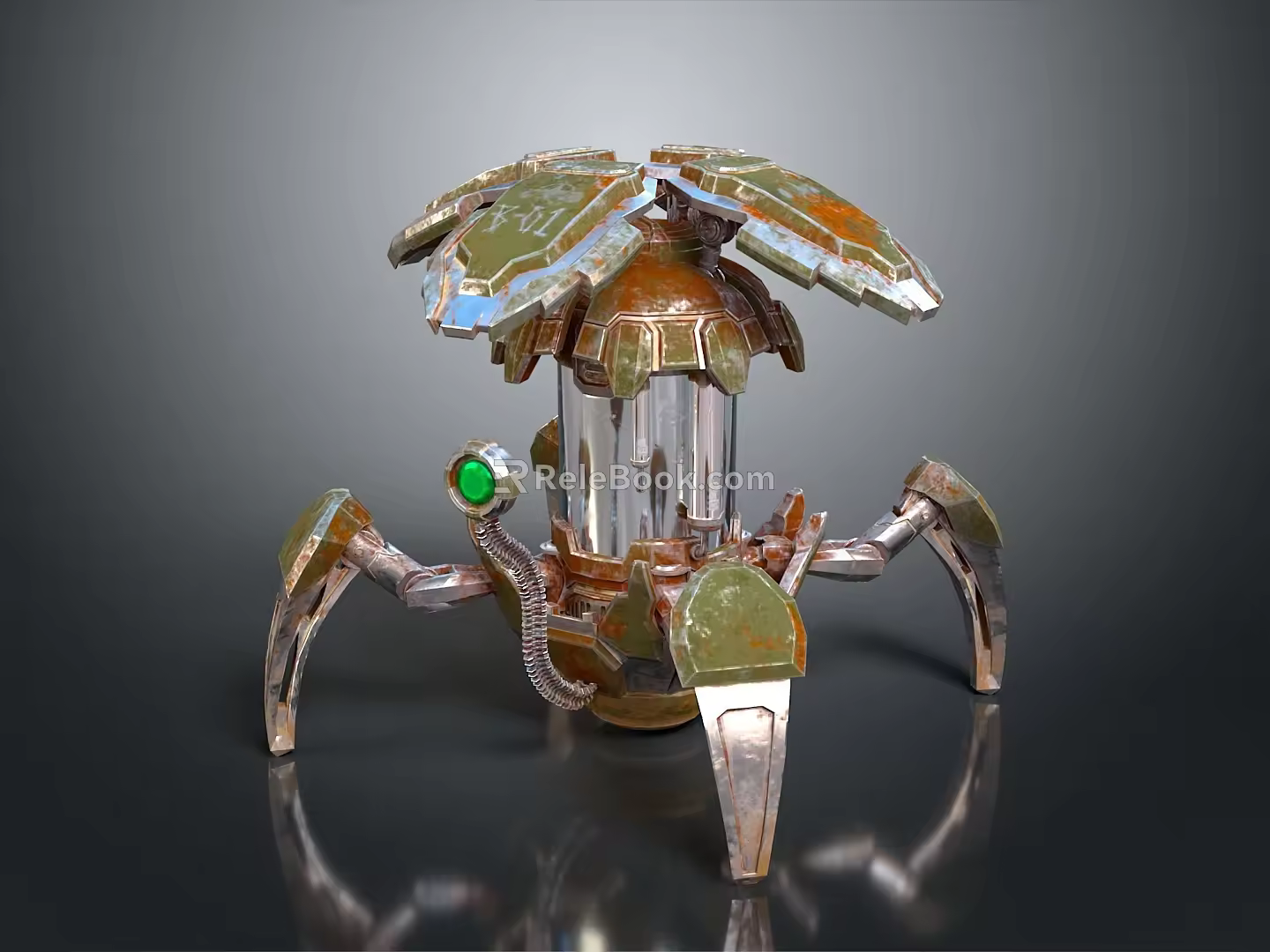 Robot Spider Robot Mecha Spider Science Fiction Spider Mechanical Spider Battery Spider Tower Defense 3d model