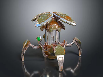 Robot Spider Robot Mecha Spider Science Fiction Spider Mechanical Spider Battery Spider Tower Defense 3d model