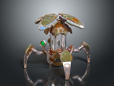 Robot Spider Robot Mecha Spider Science Fiction Spider Mechanical Spider Battery Spider Tower Defense 3d model