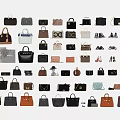 Fashionable Assorted Bags Collection Featuring Different Styles Colors And Matching Shoes