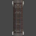 Railway Bridge Structure With Concrete Piers Rail Tracks and Support Beams