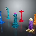 Columns Stone Columns Stone Columns Old Columns Roman Columns Roman Columns Classical Columns Greek Columns 3d model