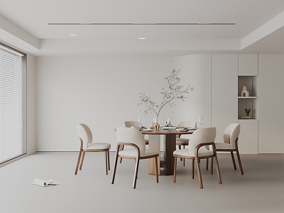 Modern dining table 3d model