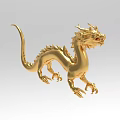 Golden Dragon Ornament Decoration Set With Intricate Design For Home Tabletop Decor