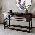 New Chinese style porch end view platform 3d model