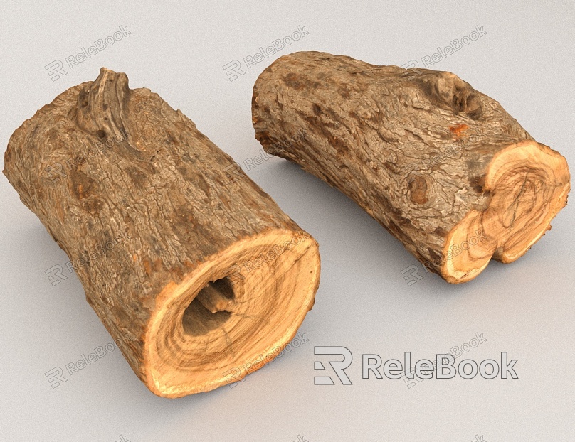 wood trees firewood model