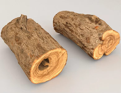 wood trees firewood 3d model