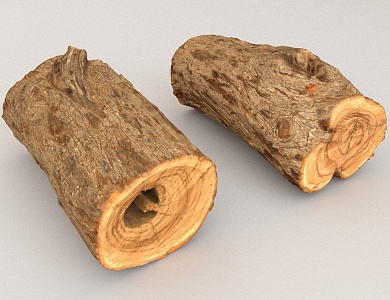 wood trees firewood 3d model