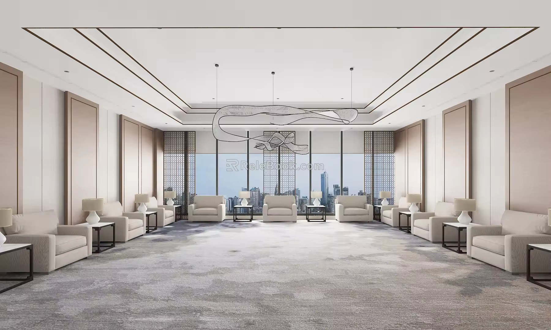 New Chinese Reception Room Reception Room 3d model