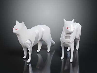 Mechanical Cat Toy Cat Cartoon Cat Robot Cat Anime Character Cartoon Character Cat Warrior model