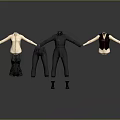 Modern Clothing Collection With Light Shirt Dark Pants Jumpsuit And Brown Vest