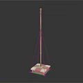 Modern Metal Tripod Coat Rack With Square Base And Hanging Hooks Design