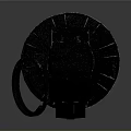 Black Military Grenade Weapon 3D Rendered Isolated On Gray Background With Detailed Design