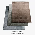 Modern Square Rugs in Dark Gray Light Gray Brown with Patterned Design and Soft Texture
