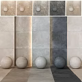 Modern Interior Wall Tiles With Various Colored Spheres And Textures Design 3d model