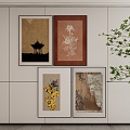 New Chinese Style Decorative Hanging Painting 3d model