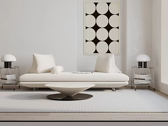Modern Multiplayer Sofa Double Sofa 3d model