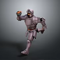 3D Fantasy Knight Character In Steel Armor With Dynamic Running Pose