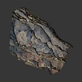 Layered Wood and Stone Natural Structure with Textured Surfaces and Earthy Tones