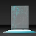 Projection Monitoring System With Transparent Panel And Blue Data Patterns On Platform