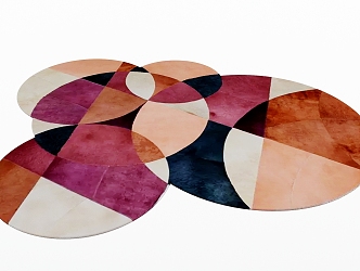 modern shaped carpet 3d model