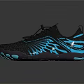 Modern Gray and Blue Casual Shoes With Mesh Design Laces And Blue Sole Details