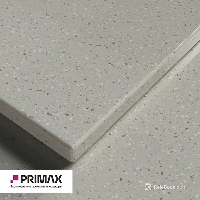 Light Gray Speckled Countertop Panel With Smooth Edge For Kitchen Use 3d model 