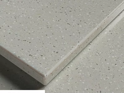 Light Gray Speckled Countertop Panel With Smooth Edge For Kitchen Use 3d model