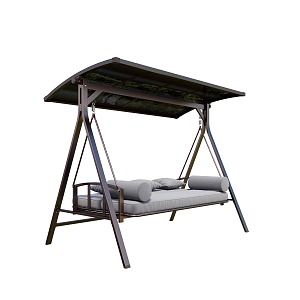 gazebo awning swing outdoor furniture chinese style outdoor rest pavilion sunshade pavilion aluminum alloy new sun room 3d model