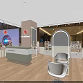 Beauty Hair Salon With Mannequin Heads Displaying Wigs Modern Interior Setup