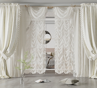 French Curtains 3d model