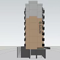 Modern Residential Building Exterior Design With Beige Facade Multiple Floors And Balconies