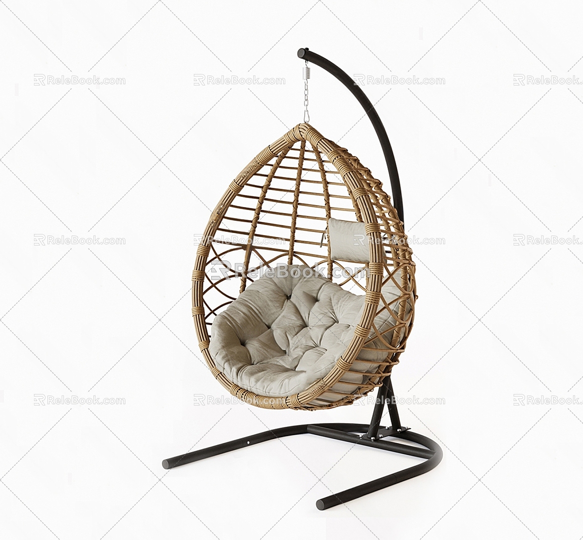 Modern Rattan Hanging Chair model