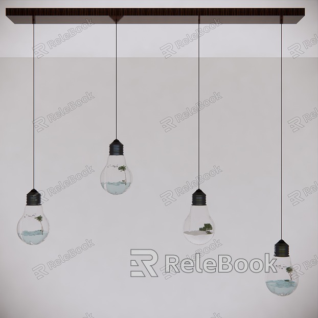 Modern pendant empty bulb model