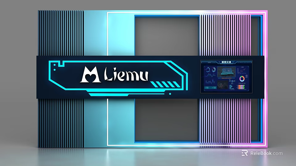 Liemu Commercial Equipment With Hi Tech Design Display Panel And Control Interface 3d model 