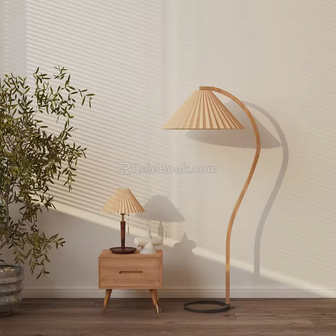 Modern lighting combination table lamp floor lamp 3d model