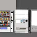 Commercial Vending Machines with Beverages Snacks Black White Silver Exteriors for Office Break Room