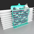 Green And White Wisdom Product Display Stand With Multiple Shelves And 100% Quality
