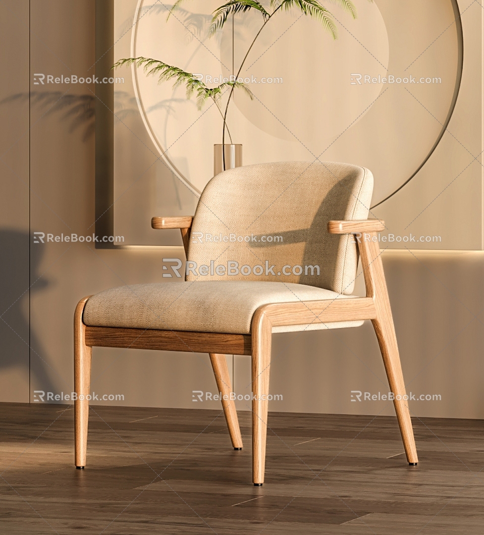 Modern Dining Chair Chair Tea Chair Leisure Chair Dining Chair 3d model