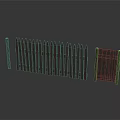 Rustic Wooden Garden Fence with Pointed Slats and Solid Door Panel